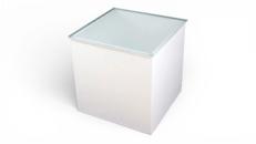 LED Loungetisch mieten – Beleuchteter Beistelltisch (Akkubetrieb) mit Glasplatte