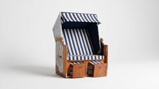 Ostsee-Strandkorb mieten – Exklusiver Zweisitzer mit Fußstützen für Events