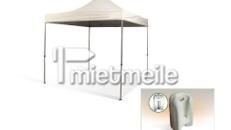 Leichtes Partyzelt, 3 x 3 m, weiß, inkl. Zubehör