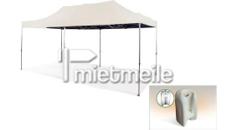 Leichtes Partyzelt, 3 x 6 m, weiß, inkl. Zubehör