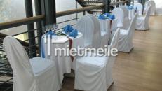Stuhlhusse weiss mit runder Rückenlehne
