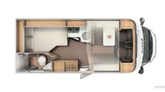 Sunlight T64 Modell 2017 Teilintegriertes Mobil mit Hubbett für 2 oder 4 Personen