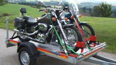 Motorradanhänger für zwei Motorräder