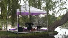 Flexzelt 4m x 4m weiß / transparent mieten