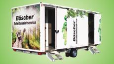 Toilettenwagen groß "Große Waschbären Oase"