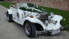 Oldtimer "Excalibur" Cabrio in weiß