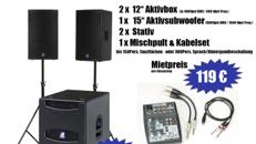 Tonanlage für ca. 150 Personen , Musikanlage , PA