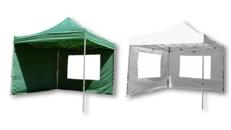 Falt-Pavillon mieten (3x3m) – Wasserdichtes Partyzelt in Grün oder Weiß