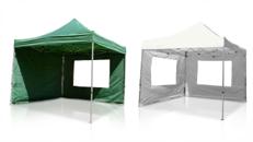 Falt-Pavillon mieten (3x3m) – Wasserdichtes Partyzelt in Grün oder Weiß