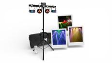 Partylicht Komplettset mieten – 4-er Bar Lichtanlage mit Stativ & Musiksteuerung