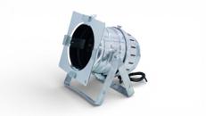 Bodenscheinwerfer mieten (300W) – Silberner Floorspot für Event-Beleuchtung & Messen