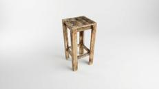 Barhocker "Rustikal" mieten – Massivholz Vintage – Optional mit Sitzkissen