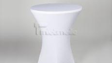 Stehtisch 80cm - mit Husse (weiss)
