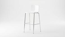 Design Barhocker Kuadra mieten – Weiß & Modern – Stapelbar & Ergonomisch