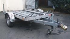 Motorradanhänger für 2 Motorräder gebremst 100 kmh