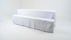 Hussen-Set für Bierzeltgarnitur mieten – 70 cm (Extra Breit) – 3-teilig Weiß