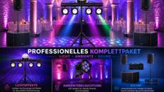 Hochzeitpaket 80 Personen - Lichtanlage Musikanlage Uplights Mikro