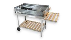 Großer Holzkohle-Grill mieten (ca. 120 cm breit) – Perfekter Grill für Events & Partys