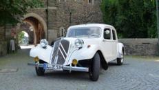 Oldtimer Citroen in weiß - Hochzeitsauto - Brautauto