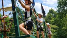 mobiler Kinderhochseilgarten - co2 neutral - green event modul