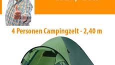 top Iglu Camping Zelt für 4 Mann - 2,40 breit !