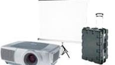 Beamer 4500 AL und Leinwand