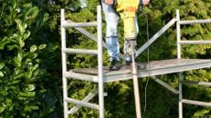 Brunnenramme, Aufbruchhammer mit Vorsatz, Elektro