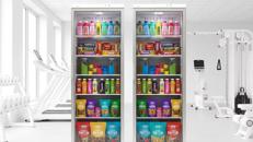 Kühlschrank verleih, Kühlgeräte mieten Berlin, weiß, 350 l, 175cm, mit Beleuchtung