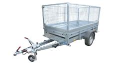 Mittelgroßer Anhänger mit Laubgitter 900kg Nutzlast 2,5x1,2x1,2m