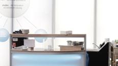 Messestand, Bar, Theke mit LED Beleuchtung