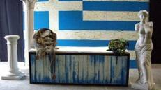 Griechische Markt- Buffetstände, Buffet, Markt, Marktstände, Marktstand, Buffetstand, griechisch, Griechenland, Stand