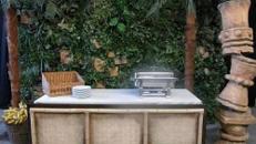 Dschungel Inka-Buffetstand, Buffet, Buffestand, Inka, Mayas, Azteken, Inkas, Maya, Dschungel, Stand, Markt