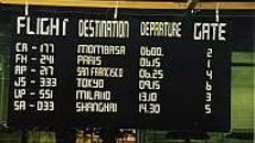 Anzeigetafel, Nachbau, Nachbau, Tafel, Anzeigetafel, Flughafen, Abflug, Ankunft, Termin, Zeit, Zeittafel, Fahrplan
