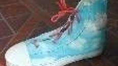 Turnschuh XXL 70er Jahre, 70er Jahre, Turnschuh, Schuh, Jucks, Sportschuh, Dekoration, leihen, mieten, Mietartikel