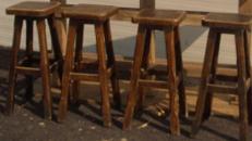 Barhocker Rustikal, Barhocker, Hocker, Rustikal, Holzhocker, Sitz, Event, Messe, Veranstaltung, leihen, mieten