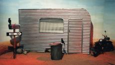 Wohnwagen Attrappe, Wohnwagen, Camping, Campen, Camper, Wohnmobil, Campingplatz, Dekoration, Event, Messe