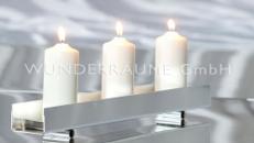 Kerzenständer - verchromt, L: 50/ 100 cm WUNDERRÄUME GmbH vermietet: Dekoration / Kulisse für Event, Messe, Veranstaltung, Incentive, Mitarbeiterfest, Firmenjubiläum