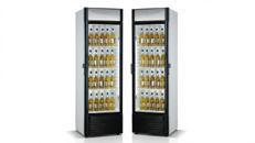 Glastür-Kühlschrank mieten (350 L) – XXL Flaschenkühlschrank mit Beleuchtung & Schloss