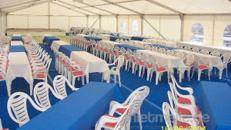 Firmenfeier, Hochzeit, Geburtstag, Jubiläum - Zelt/ Location mit Ausstattung für Ihr Event 50 - 100 Personen gehoben