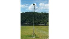 Teleskopmast für Platzbeleuchtung, Fahnenstangen, Transparente, Kabel und Schlauchverlegung