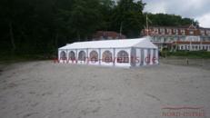 Festzelt 6 x 12 x 3,1 m / Weiß / inkl. Auf- und Abbau auf Rasen