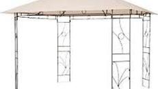 Pavillon 2,8 x 2,9 x 2,8 m / Metall / Beige / inkl. Auf- und Abbau / mit Gewichten