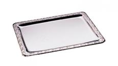 Tablett Platte Edelstahl 42x31 cm