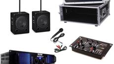 Musik-Sound PA Set - Stereo mit Subwoofer im 19" Rack
