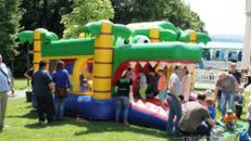 Hüpfburg Krokodil Multiplay Springburg mit Rutsche