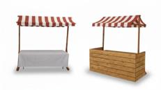 Nostalgischer Marktstand mieten – Candy Bar & Verkaufsstand für Hochzeit & Event