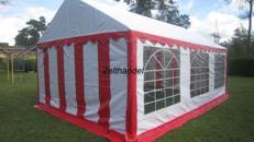 Partyzelt 4m x 6m Rot Weiß