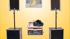Musikanlage - Soundsystem - DJ-Anlage - Lautsprecher Disco Aktivsystem mit 4 x 800 Watt für ca. 280 Personen