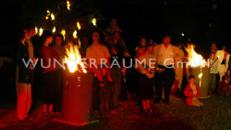 100 Feuer- / Brandtonnen, aus Metall WUNDERRÄUME GmbH vermietet: Dekoration / Kulisse für Event, Messe, Veranstaltung, Incentive, Mitarbeiterfest, Firmenjubiläum