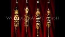 Buddha-Stelen (Set mit 4 Stück)